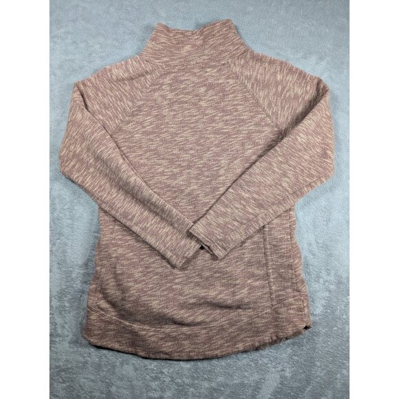 Prana Cowl Neck Top Womens Small Heathered Brown Long Sleeve Knit Outdoor Hiking - Picture 8 of 8